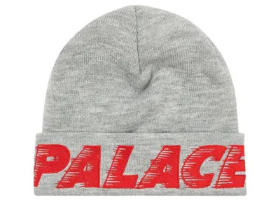 Pre-owned Palace Men's  Fast Beanie In Light Grey Marl