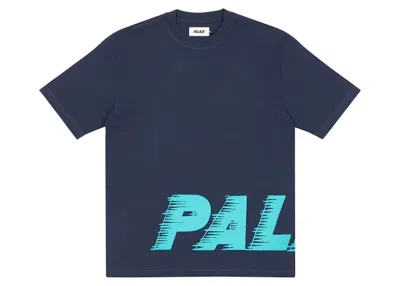 Pre-owned Palace Men's  Fast Wrap T-shirt In Navy Blue
