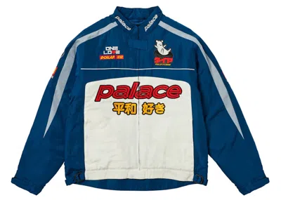 Pre-owned Palace Men's  Faster Jacket In Navy Blue/white