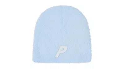 Pre-owned Palace Men's  Faux Mohair P Nein Cuff Beanie In Skyline Blue