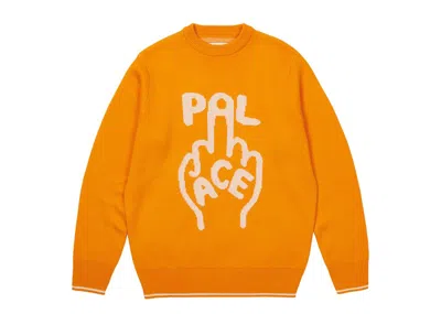 Pre-owned Palace Men's  Finger Up Knit In Orange