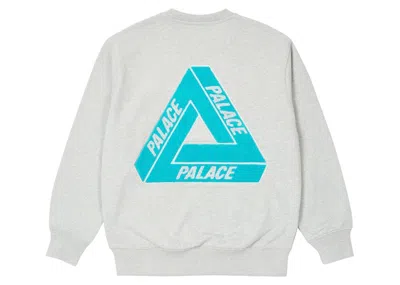 Pre-owned Palace Men's  Fleece Triferg Crew In Grey Marl