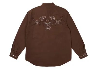 Pre-owned Palace Men's  Flexus Shirt In Nice Brown
