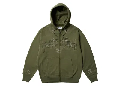 Pre-owned Palace Men's  Flexus Zip Hoodie In The Deep Green