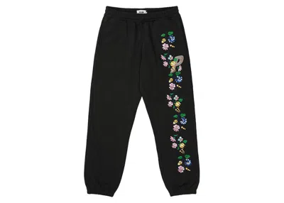 Pre-owned Palace Men's  Flower Stitch Joggers In Black
