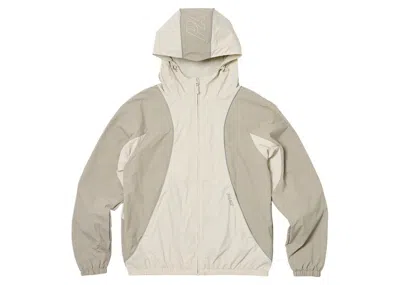 Pre-owned Palace Men's  Font Zip Shell Jacket In Stone/grey