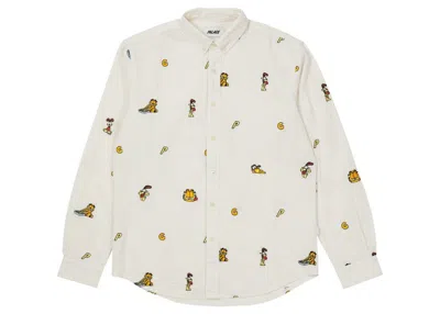 Pre-owned Palace Men's  Garfield Boojie Shirt In Beige/white