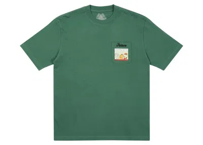 Pre-owned Palace Men's  Garfield Pocket T-shirt In Fern In Green