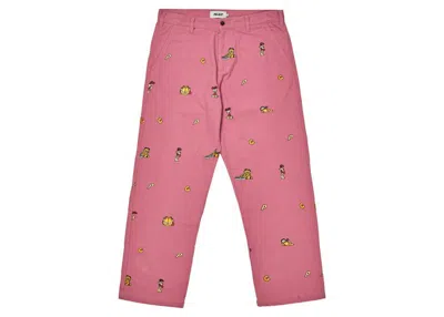 Pre-owned Palace Men's  Garfield Work Pant In Pink
