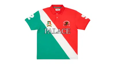 Pre-owned Palace Men's  Geezer Polo Shirt In Red/green In Multi