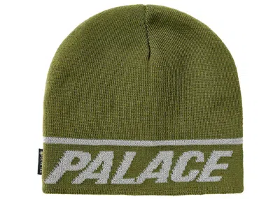 Pre-owned Palace Men's  Goretex Nein Cuff Beanie In The Deep Green