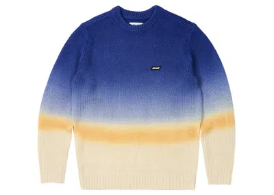 Pre-owned Palace Men's  Gradient Dye Rib Knit In Blue
