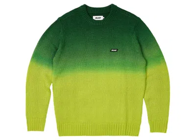 Pre-owned Palace Men's  Gradient Dye Rib Knit In Green