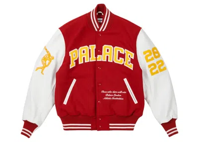 Pre-owned Palace Men's  Greek Varsity Jacket In Red