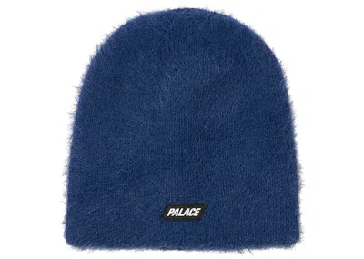 Pre-owned Palace Men's  Hairy Nein Cuff Beanie In Indigo In Purple
