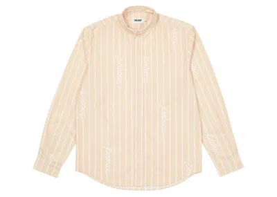 Pre-owned Palace Men's  Hand Stripe Shirt In Tan