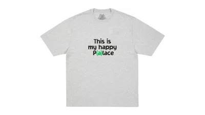 Pre-owned Palace Men's  Happy T-shirt In Grey Marl In Gray