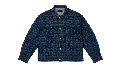 Pre-owned Palace Men's  Heart Denim Jacket In Indigo In Purple