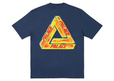 Pre-owned Palace Men's  Heat Sensi T-shirt In Navy Blue