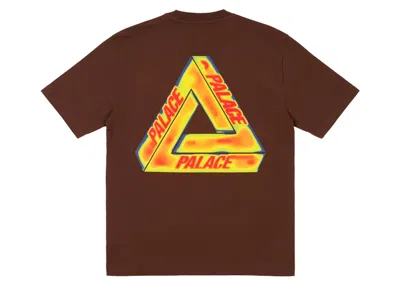 Pre-owned Palace Men's  Heat Sensi T-shirt In Nice Brown