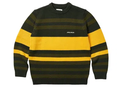 Pre-owned Palace Men's  Heavy Stripe Knit In Green
