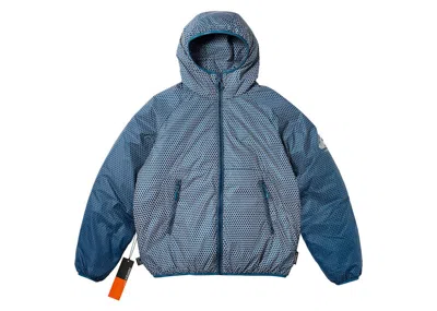 Pre-owned Palace Men's  Hexagon Pertex Quilted Jacket In Blue
