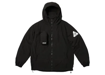 Pre-owned Palace Men's  Hooded Sheller Jacket In Black