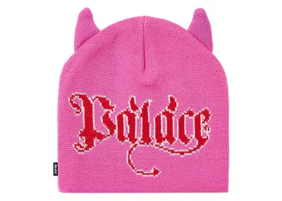 Pre-owned Palace Men's  Horny Nein Cuff Beanie In Shock Pink