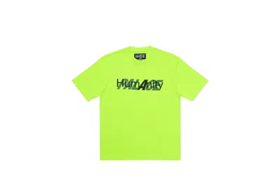 Pre-owned Palace Men's  Humanity T-shirt In Fluro Yellow