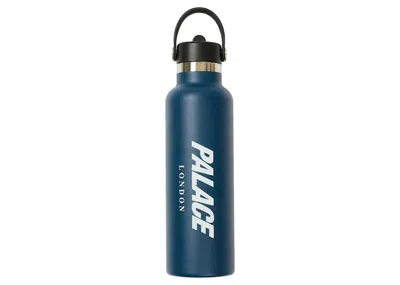 Pre-owned Palace Men's  Hydro Flask 21 oz Standard Mouth With Flex Straw Cap In Navy Blue
