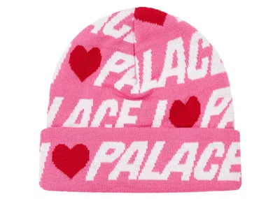 Pre-owned Palace Men's  I Love  Beanie In Fruity Pink