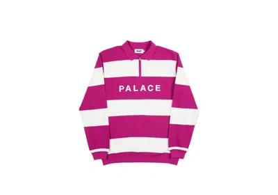 Pre-owned Palace Men's  J Stripe Crew In Pink/white In Multi