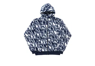 Pre-owned Palace Men's  Jard Fleece Jacket In Navy Blue/white In Multi
