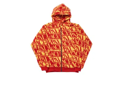 Pre-owned Palace Men's  Jard Fleece Jacket In Red/yellow