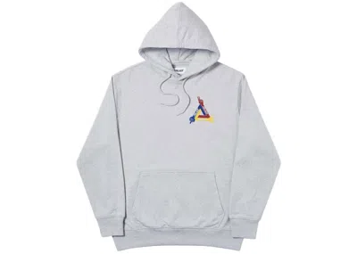 Pre-owned Palace Men's  Jcdc Hoodie In Grey Marl In Gray