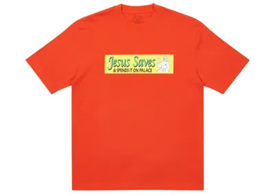 Pre-owned Palace Men's  Jesus Saves T-shirt In Red