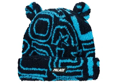 Pre-owned Palace Men's  Joyrex Fleece Ears Beanie In Navy Blue