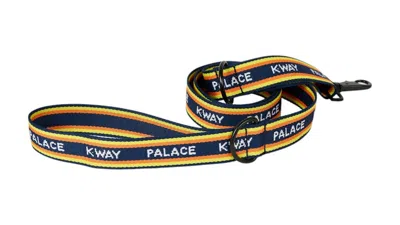 Pre-owned Palace Men's  Kway Dog Leash In Navy Blue/yellow Stripe