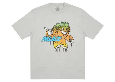 Pre-owned Palace Men's  Large Up T-shirt (fw21) In Grey Marl In Gray