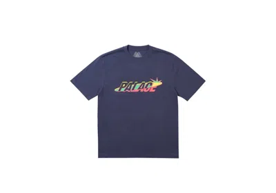 Pre-owned Palace Men's  Lique T-shirt In Navy Blue