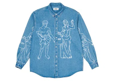 Pre-owned Palace Men's  Londinium Shirt In Stone Wash