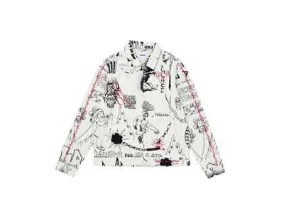 Pre-owned Palace Men's  Lotties Head Gas Jacket In White