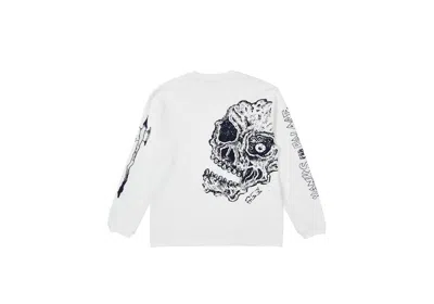 Pre-owned Palace Men's  Lotties Thermal Skull Longsleeve In White