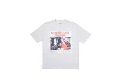 Pre-owned Palace Men's  Love Triangle T-shirt In Grey Marl In Gray
