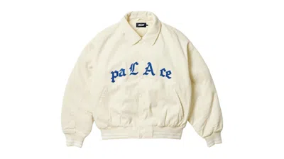Pre-owned Palace Men's  Love Varsity Jacket In Soft White