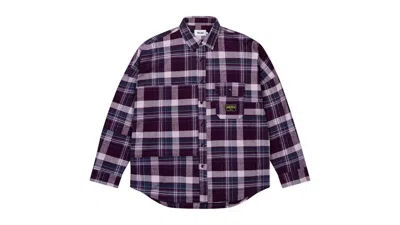 Pre-owned Palace Men's  Lumber Yak Patch Overshirt In Purple
