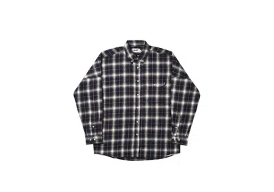 Pre-owned Palace Men's  Lumber Yak Shirt (ss 19) In Navy Blue/green Check