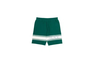 Pre-owned Palace Men's  Marina Stripe Pique Shorts In White/green In Multi
