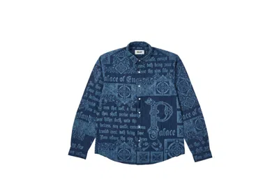 Pre-owned Palace Men's  Medieval Shirt In Blue