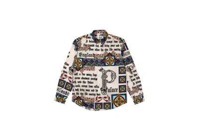 Pre-owned Palace Men's  Medieval Shirt In White